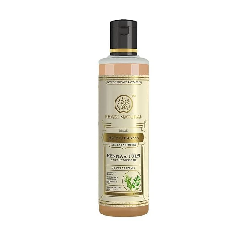 Khadi Natural Heena & Tulsi Extra Conditioning Herbal Hair Shampoo, 210 ml-1.webp